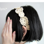 【再販】後ろで結べる♡エクリュ＊ガーリーヘアバンド