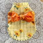 犬服【夏物新作】ひまわり☆浴衣風（イエロー）