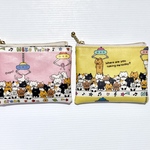 130321様リクエスト品❤️クレーンゲームねこ😽ピンクとイエロー　便利ラミネート ミニポーチ　10cmファスナー　2個セット