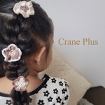 お花ベビーヘアゴム【2個セット】  ベビーヘアゴム　キッズヘアゴム　ナチュラルカラー　鍵編みヘアゴム　