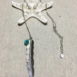 ロングフェザーネックレス シルバー
