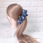 デニムフラワーﾟ･*:.｡❁ バナナクリップ