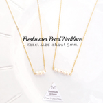 [2type] Freshwater Pearl Simple Necklace