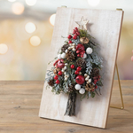 ★残り僅か★【早割特別価格】クリスマスツリースタンドM　どこにでも飾れるクリスマスツリー　レッド＆ホワイト　リース　クリスマスギフト　お正月飾り　しめ縄　しめ飾り　スワッグ　お正月リース　玄関リース