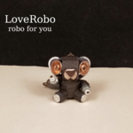 *テディベア ロボット 革 黒 ミニチュアアクセサリー*