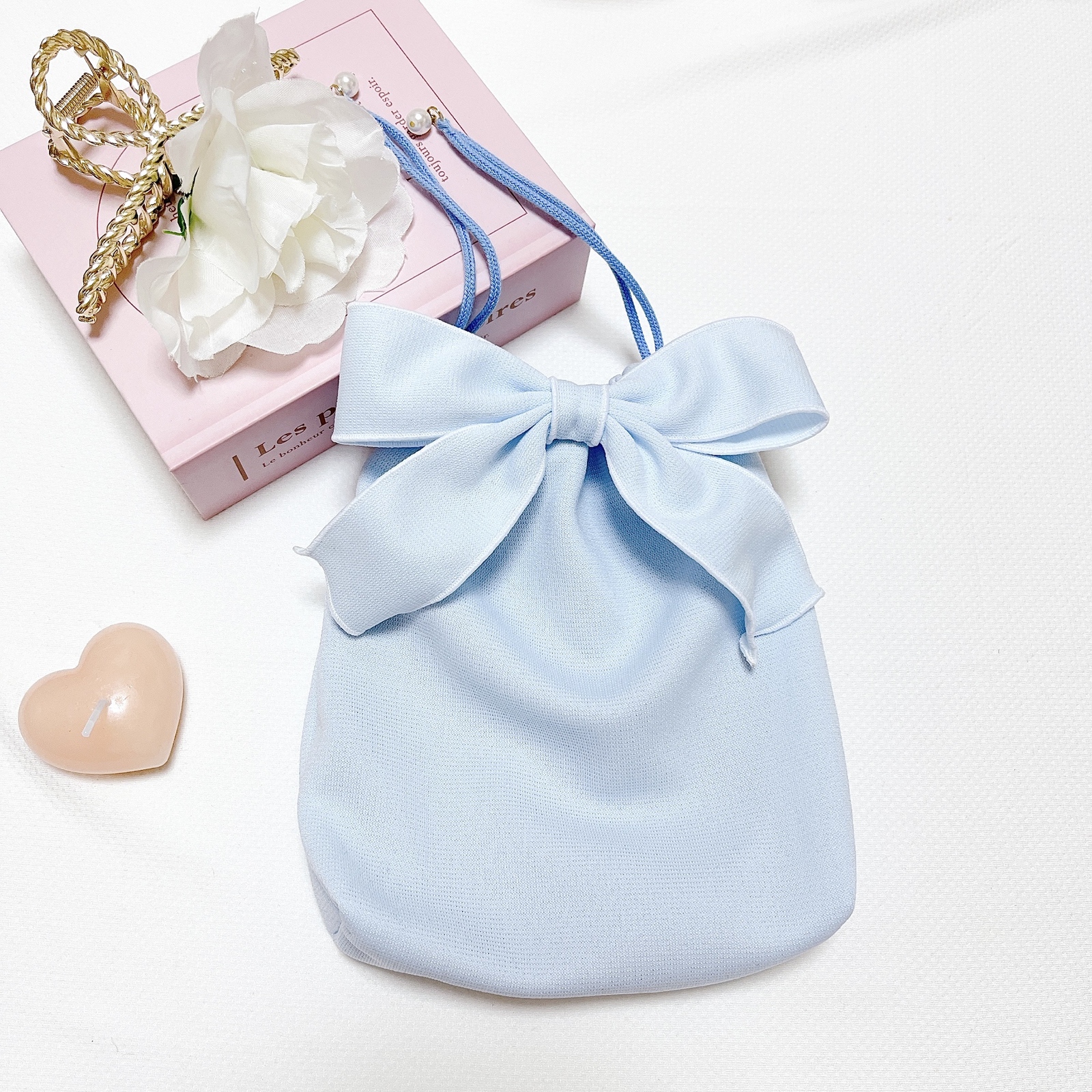 リボンが可愛いデイジーポーチ♡ ♡ ポーチ｜バイカラー コレクション［ Bi-color ］ - Ribbon