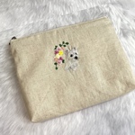 yukitan様オーダー品☆犬の手刺繍の化粧ポーチ