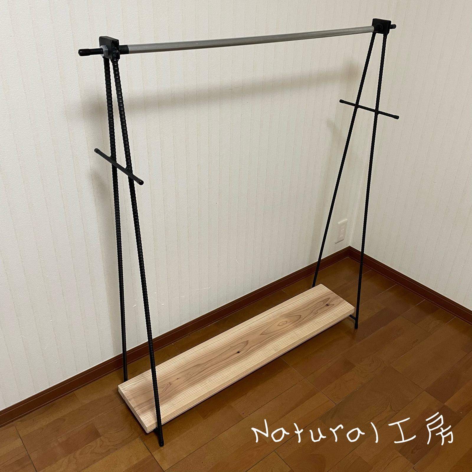新商品‼️手作りアイアン家具 折り畳みラック西海岸インテリア 4段ダークブラウン 新商品‼️手作りアイアン家具 折り畳みラック 西海岸インテリア