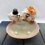 【ご注文品】[napolicoin様専用] やどかりウェディング 貝殻のリングピロー