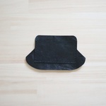 本革ポケット付き仕切り板＊がま口ミニポーチ専用＊黒