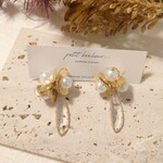 SALE♡metal　flower×crystal