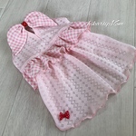 オーダーで♪天使の羽リボン＊ピンクアイレット×ギンガム