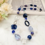 ◇ダークブルーのロングネックレス