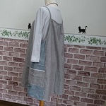 *パッチワーク風*ゆったりエプロンチュニック*