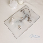 【アクセサリー置き】小物置き アゲートスライス トレイ ジュエリーストーン / White Lotus (ホワイトロータス) レクタングル