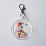 イニシャル shaka shaka key charm (くま 海 砂浜 シェル ロリポップ キャンディ シャカシャカキーホルダー)