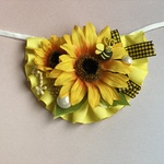 🌻ひまわりチョーカー(ミツバチ付き🐝) ペットアクセサリー　トリミング　
