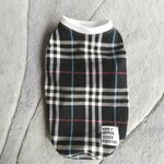 犬服！タータンチェック&メッシュ切り替え