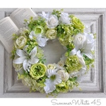 Sale！送料込☆Summer White Wreath45