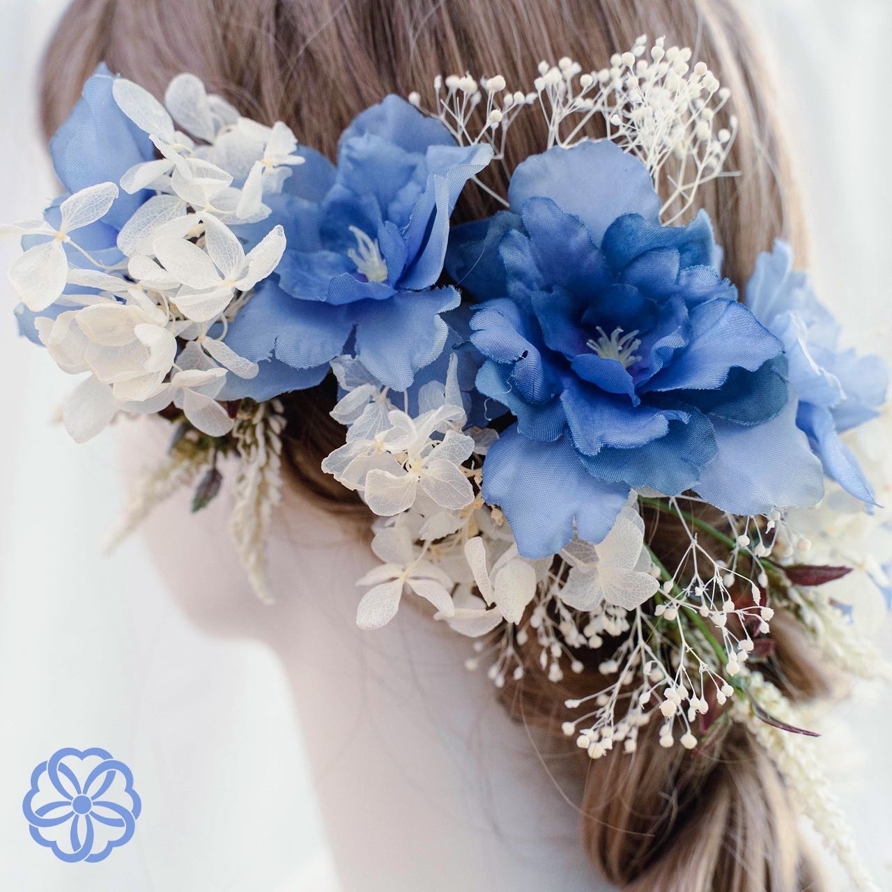 髪飾り 結婚式 成人式 卒業式 青花 ラプンツェル パール 和装 ヘアアクセサリ No.226 髪飾り 結婚式 成人式 卒業式 青花 パール ヘア