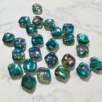 6個　ガラスパーツ　ピアス　　アクセサリーパーツ　イヤリング　穴あり　④