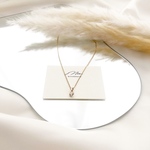 ゴールド ジルコニア ネックレス 40cm 