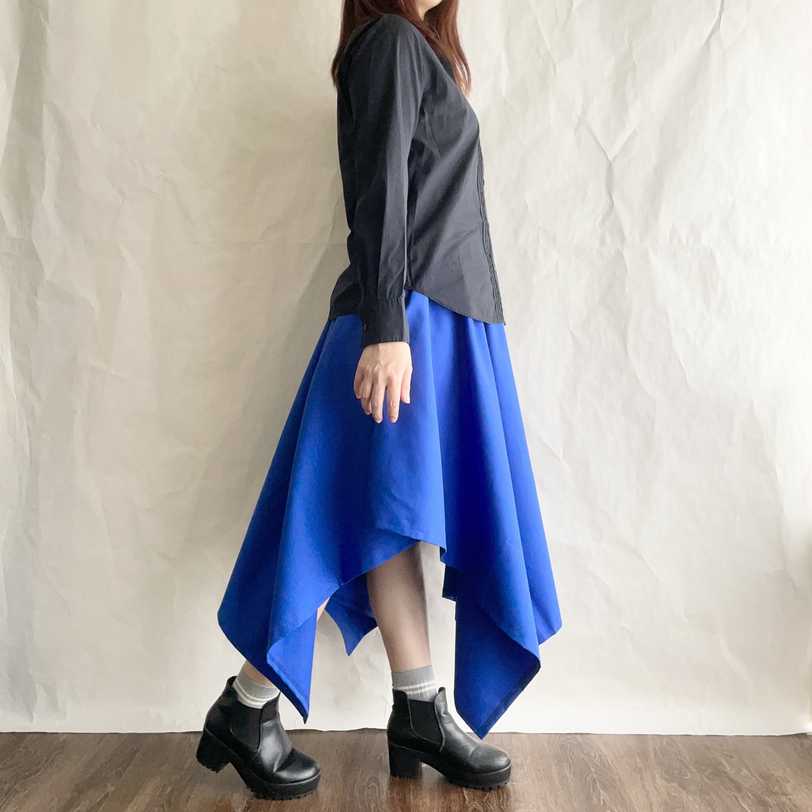 ラッピングサーキュラースカート　ロイヤルブルー　SK2-3 8,470円