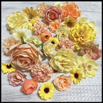 オレンジ　黄色　イエロー　造花 まとめ売り ハンドメイド 材料 素材　花材　バラ