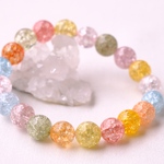 💎 🌈厄除け、開運の石🌈💎クラック水晶　10mm パワーストーンブレスレット
