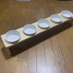 himari様専用ペット　フードスタンド　フードテーブル　木製　餌台　餌入　水入れ　ご飯台
