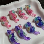 かすみ草詰め込みにゃんこ 2色8個セット