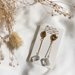 handmade / クリアストーンピアス