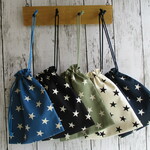 【2サイズ５色展開】＊ツイルスターの巾着＊
