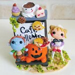 ハロウィンカフェ   樹脂粘土 ミニチュア ミニチュアフード Halloween