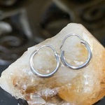 バリ島銀細工のフープピアス　