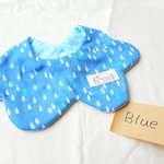 再156販♪しずくblue orスターblue＊8重ガーゼのもくもく雲スタイ＊サイズ調節可能リバーシブル    