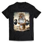 半袖Tシャツ トラ 虎 筋トレ 筋肉 ウエイトリフティング by FOX REPUBLIC