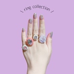 刺繍リング【薬指】 | melancholily |フリーサイズリング 