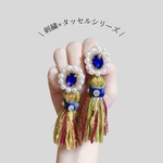 刺繍×タッセルシリーズピアス 2way | melancholily