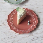グレーうさぎ🐰白い薔薇のバタークリームショートケーキ🍰