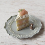 くま🐻‍❄️白桃のショートケーキ🍑