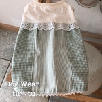  専用ページ　犬服　小花柄のワンピース　完成品　S（胴囲34）