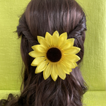 ひまわりのヘアクリップ（イエロー系）