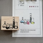 実験道具 - Chemical laboratory tools - [ラバースタンプ]