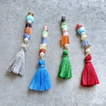 4pcs★charm・mosaic colorful tassel（選べるタッセルカラーチャーム）