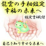 龍雲の手相鑑定(幸福の未来へ鑑定書4枚付)　気になること3点まで・郵送　★0015★