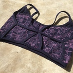 締めつけ減! MLサイズ リラックス ブラジャー ブロックプリント ♪blockprint スポーツブラ ヨガブラ ブラ難民