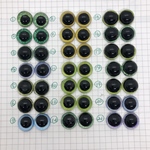 値下げ中　600円⇒550円　グラスアイ　ガラスアイ　14mm   1セット600円　羊毛フェルト作品用　目玉　猫用　犬用　子猫用　キトンブルー　他色々