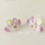 樹脂 金属アレルギー対応＊花びらピアス