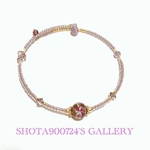🎐［再販5］トンボ玉　葡萄色 シングル  ワイヤー ブレスレッド　🍇